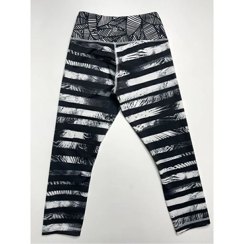 Lululemon Full-On Luon Wunder Under Crop II  Mid Rise Leggings (Shady Palms) - 4